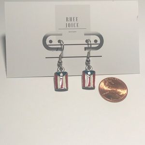 PUERTO RICO FLAG Sml Coqui Boricua Dangle Earring